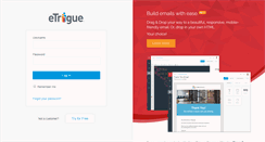 Desktop Screenshot of login.etrigue.com
